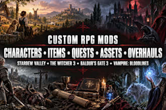 mod stardew valley, the witcher 3, baldurs gate 3,  vampire bloodlines