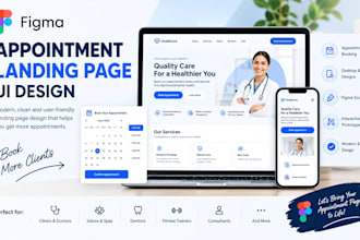 design a figma appointment booking landing page