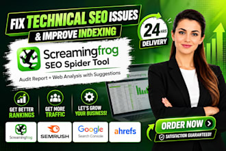 do technical SEO screaming frog audit with technical errors of your website