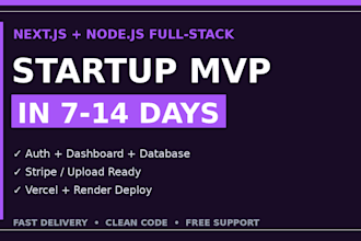build your mvp with nextjs and nodejs