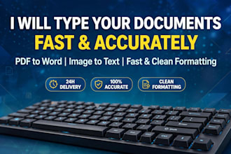 do data entry typing excel and pdf conversion