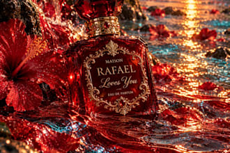 create luxury product ads for parfume and beauty brands