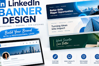 design a professional linkedin banner and cover design