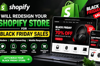 redesign shopify store for black friday sales website design