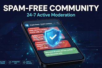 be your telegram moderator and discord community manager for crypto