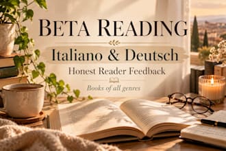beta read your book in italian or german
