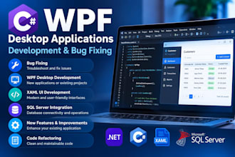 develop and fix c sharp wpf desktop applications