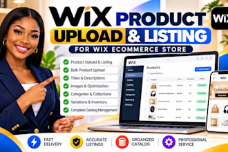 upload, organize products on wix ecommerce with complete products listings