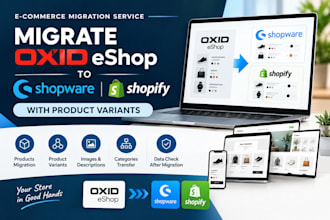 migrate oxide shop to shopare shopify with products variants oxide expert