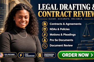 professionally draft and review contracts and legal documents