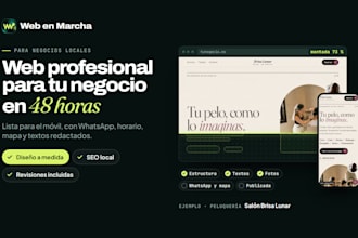 create a professional website for your local business in spanish