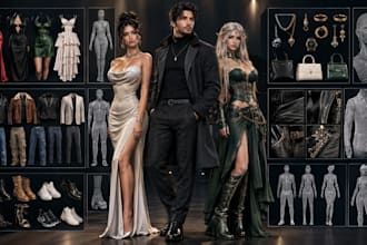 create second life avatar 3d mesh clothing outfits and accessories