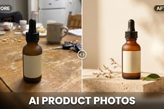 create realistic ai product photography and product mockups