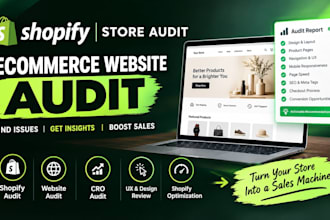 do shopify store audit, ecommerce website audit and cro audit