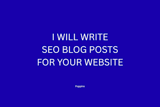 write SEO blog posts for your website