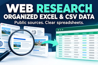do web research in excel with source links