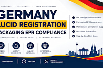 assist with germany lucid registration and packaging epr compliance buiness reg