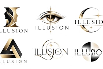 design a professional, optical, abstract, geometric, 3d, creative illusion logo