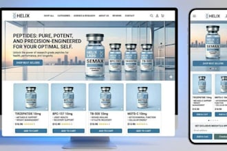 build a peptide website and woocommerce research peptide store