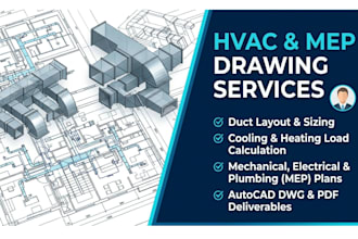 hvac drawing duct layout cooling load calculation electrical mechanical drawings
