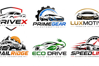 design a professional car, auto, vehicle, racing, motor mechanic automotive logo