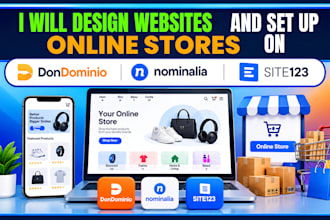 design websites and setup online stores on dondominio nominalia duda and site123