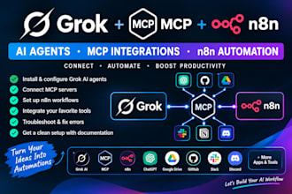 install grok ai agents, connect mcp servers and set up n8n automation