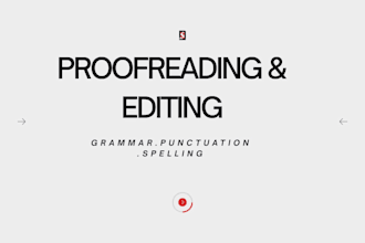 proofread and correct grammar, spelling, punctuation
