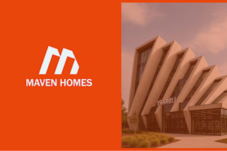 create a modern minimalist real estate logo for your company