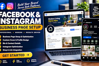do facebook business page create and setup with instagram, fb page setup