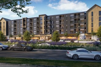 retrofit3d condos residential building,photorealistic render,cgi terrace,layout