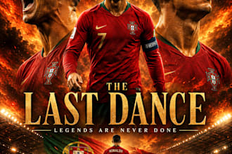 design a cinematic football poster and sports graphic