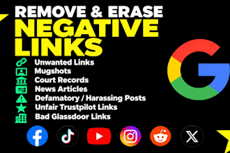 provide online reputation management, ORM, services to remove negative links