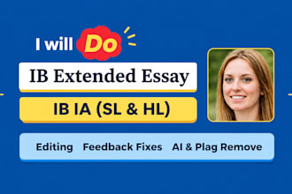 do ib ia and extended essay editing and feedback