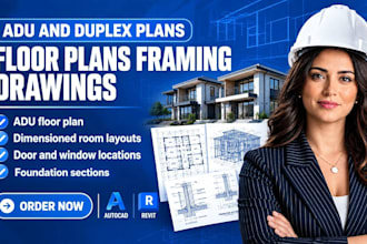 prepare adu and duplex plans and foundation framing for tampa builders