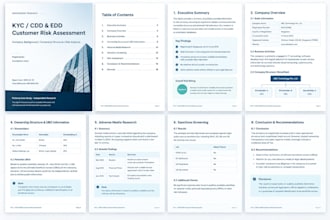 research company ownership and prepare kyc reports