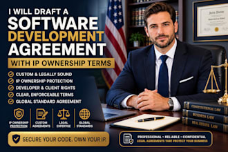 draft software development agreement with IP ownership terms