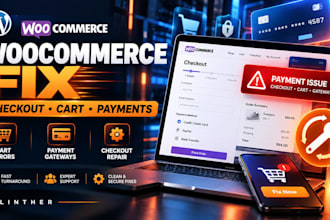 fix wordpress woocommerce checkout, cart, and payment issues