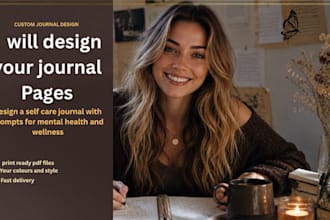 design a self care journal with prompts for mental health and wellness