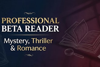 beta read your mystery, thriller, and romance manuscript
