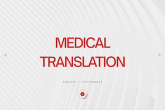professional medical translaton english to vietnamese