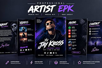 design epk, artist press kit, dj press kit, media kit, music epk, author epk