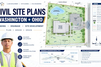 civil engineering site plans grading plan drainage plans washington ohio