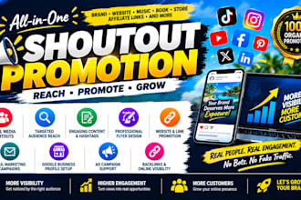 shoutout promote share website link book to USA twitter instagram youtube tiktok