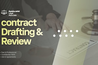 draft and review legal contracts, and agreements