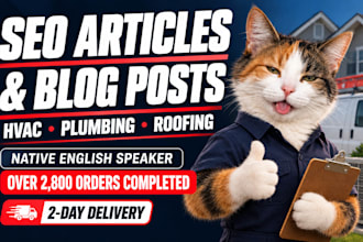 write SEO articles and blog posts for hvac and home service businesses