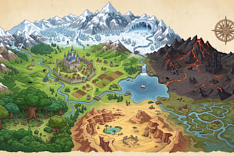 design rpg map, fantasy map, game map, adventure and fictional maps