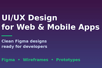 design a clean UI UX for your web or mobile app in figma