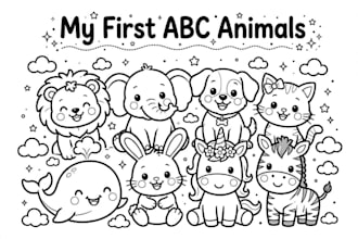 do cute children book illustration and kids coloring pages