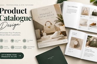 design a professional product catalog, product catalogue and sell sheet